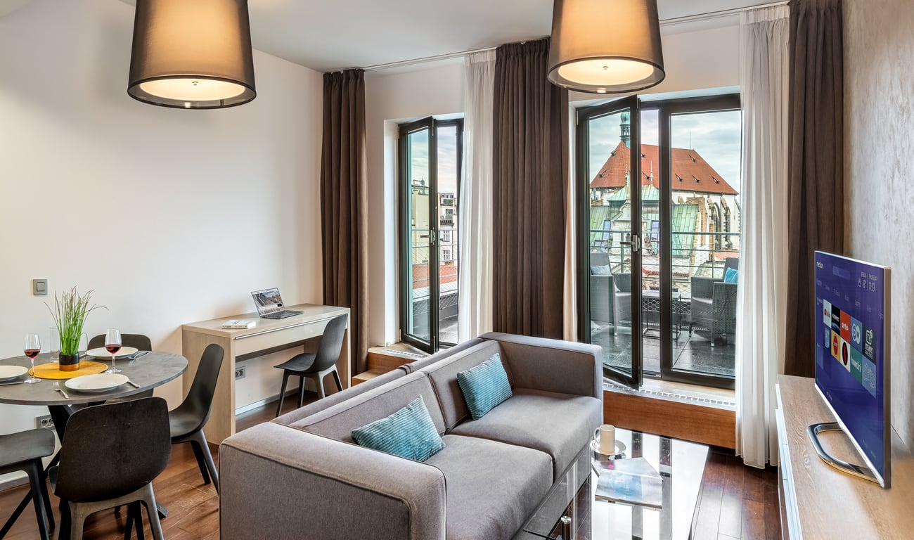 Apartmán se dvěma ložnicemi a terasou