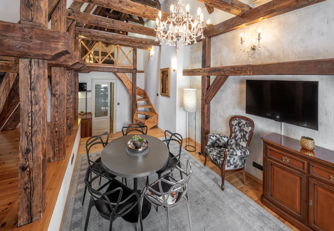 Podkrovní apartmán se dvěma ložnicemi